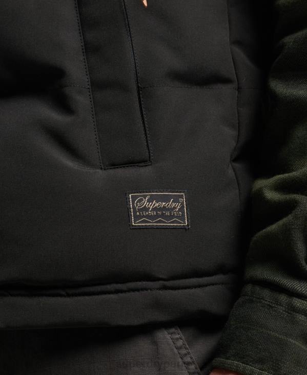 Superdry Hommes doudoune à capuche everest D64Z929 vêtements noir