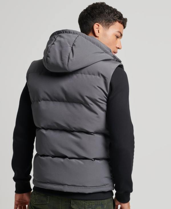Superdry Hommes doudoune à capuche everest D64Z963 vêtements gris foncé