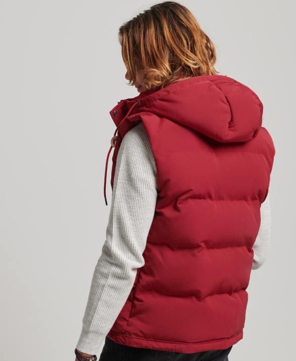 Superdry Hommes doudoune à capuche everest D64Z984 vêtements rouge