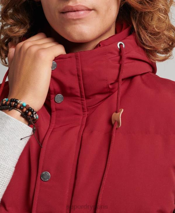Superdry Hommes doudoune à capuche everest D64Z984 vêtements rouge