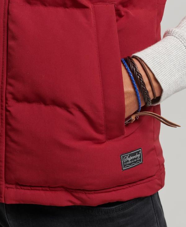Superdry Hommes doudoune à capuche everest D64Z984 vêtements rouge