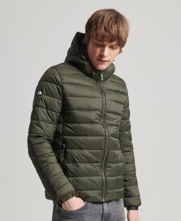 Superdry Hommes doudoune classique à capuche D64Z1016 vêtements kaki