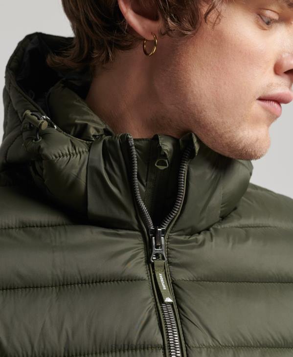 Superdry Hommes doudoune classique à capuche D64Z1016 vêtements kaki
