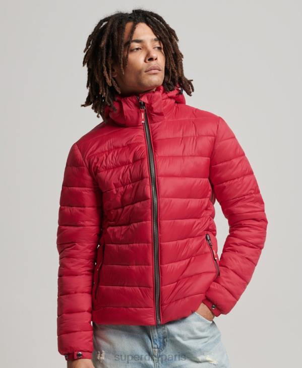 Superdry Hommes doudoune classique à capuche D64Z1041 vêtements rouge