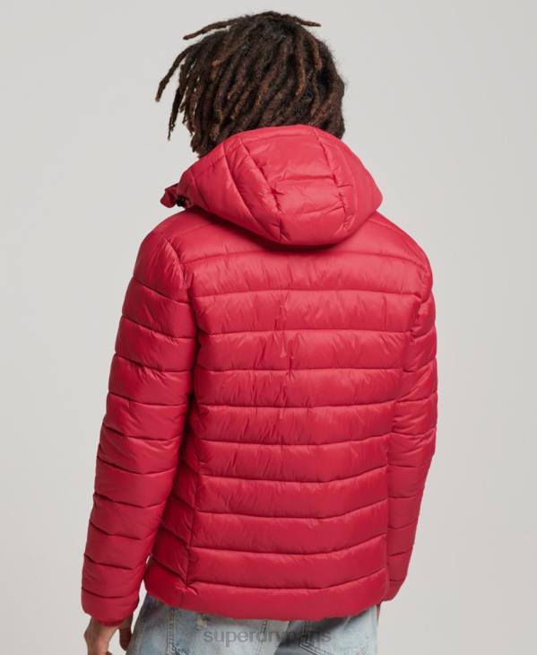 Superdry Hommes doudoune classique à capuche D64Z1041 vêtements rouge