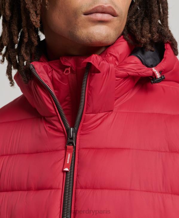 Superdry Hommes doudoune classique à capuche D64Z1041 vêtements rouge