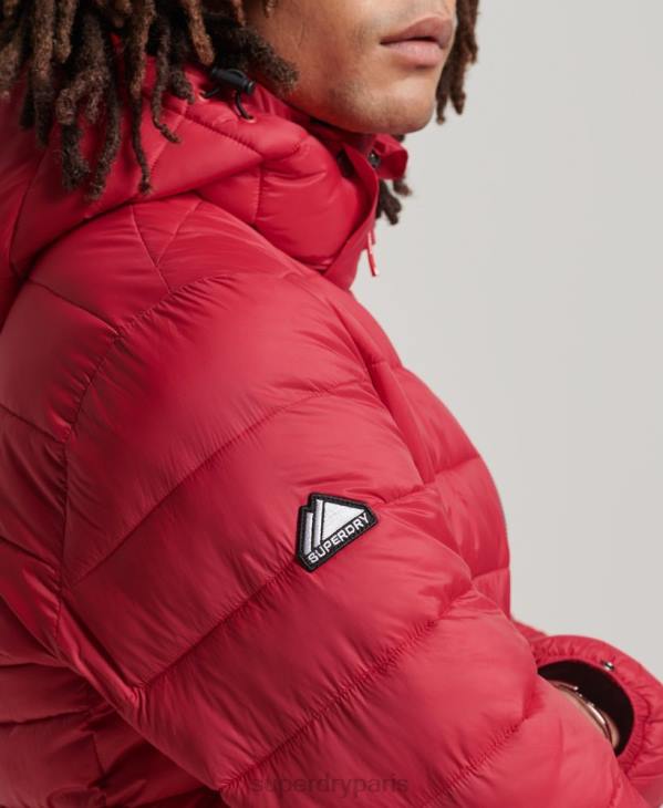 Superdry Hommes doudoune classique à capuche D64Z1041 vêtements rouge