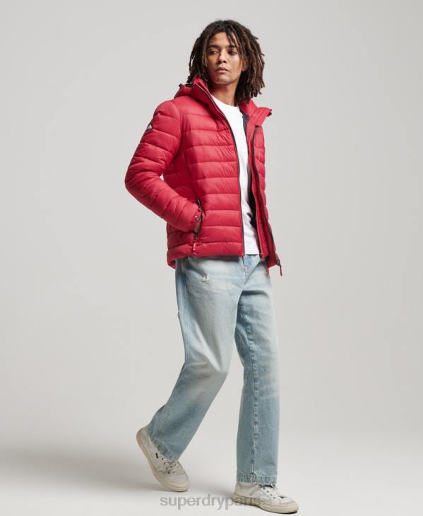 Superdry Hommes doudoune classique à capuche D64Z1041 vêtements rouge
