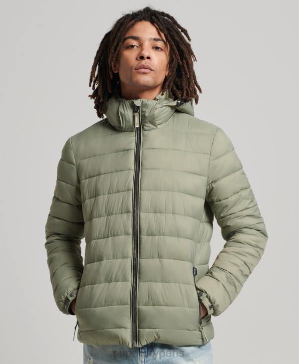 Superdry Hommes doudoune classique à capuche D64Z1070 vêtements kaki