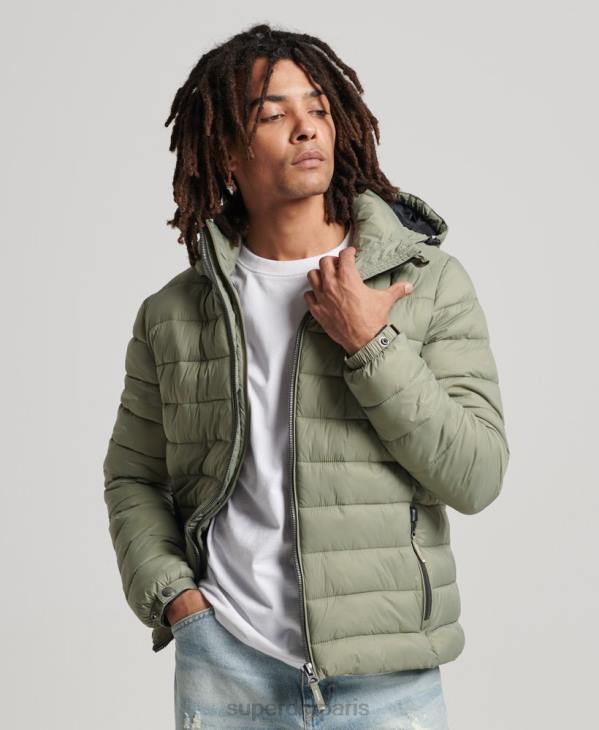 Superdry Hommes doudoune classique à capuche D64Z1070 vêtements kaki