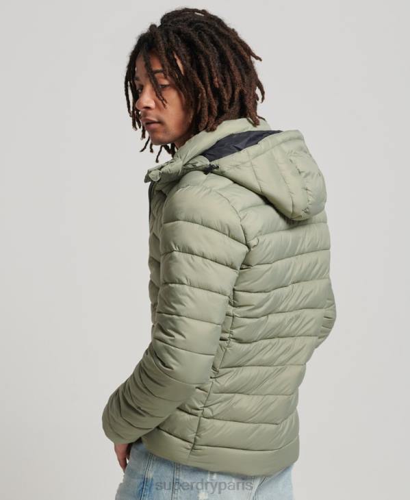 Superdry Hommes doudoune classique à capuche D64Z1070 vêtements kaki
