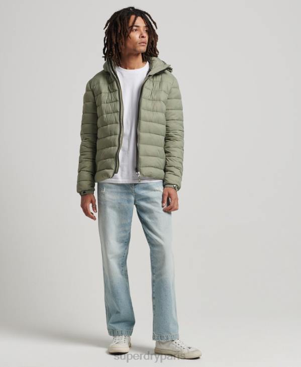 Superdry Hommes doudoune classique à capuche D64Z1070 vêtements kaki