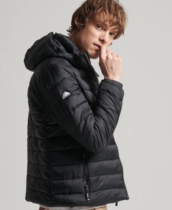 Superdry Hommes doudoune classique à capuche D64Z1087 vêtements noir