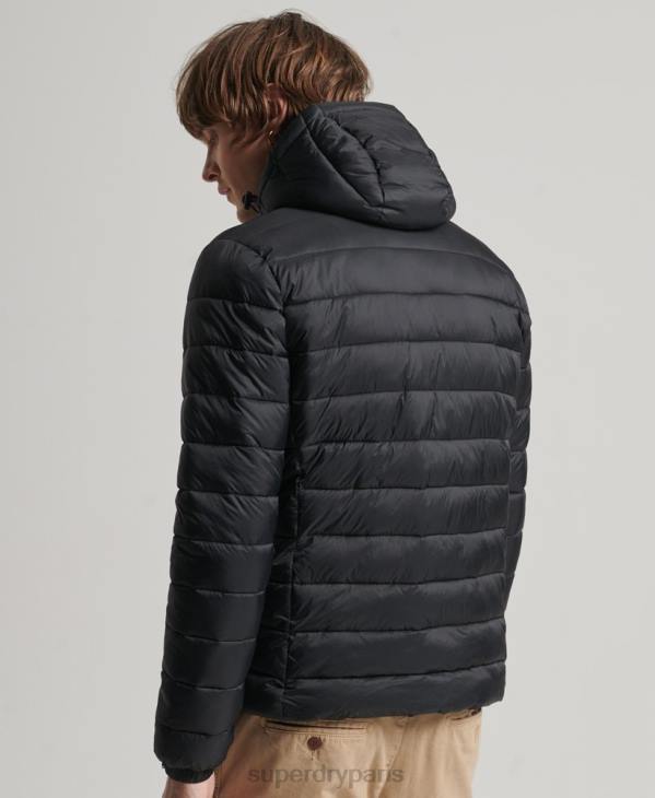 Superdry Hommes doudoune classique à capuche D64Z1087 vêtements noir