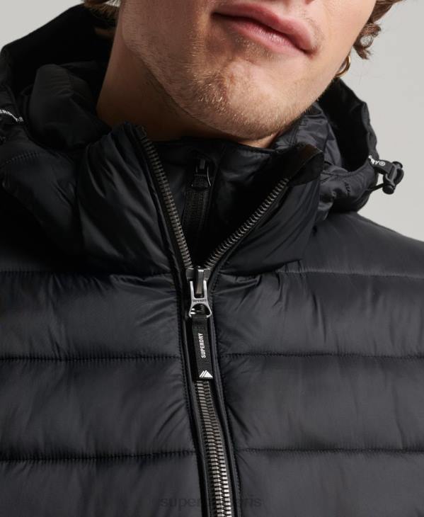 Superdry Hommes doudoune classique à capuche D64Z1087 vêtements noir