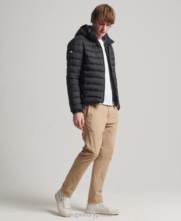 Superdry Hommes doudoune classique à capuche D64Z1087 vêtements noir