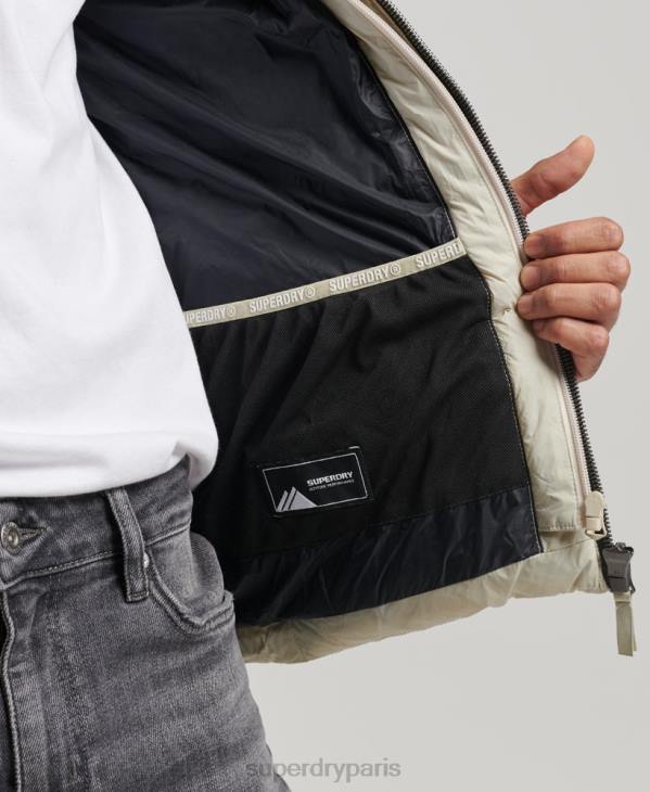 Superdry Hommes doudoune classique à capuche D64Z985 vêtements beige