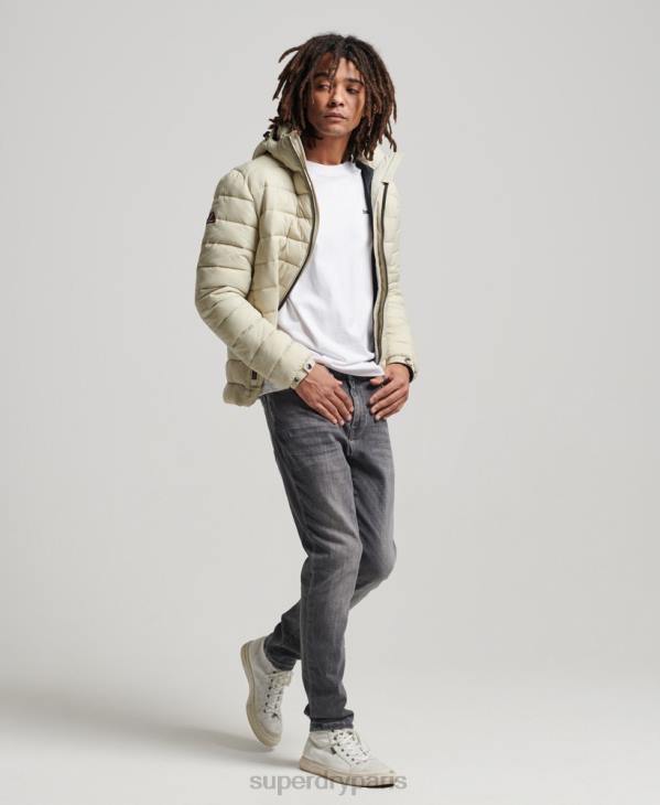 Superdry Hommes doudoune classique à capuche D64Z985 vêtements beige