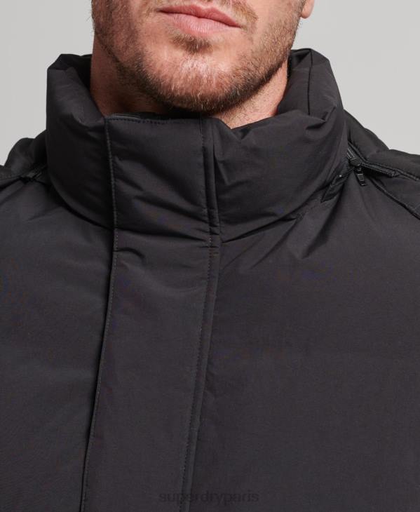 Superdry Hommes doudoune courte à coupe carrée D64Z4501 vêtements noir