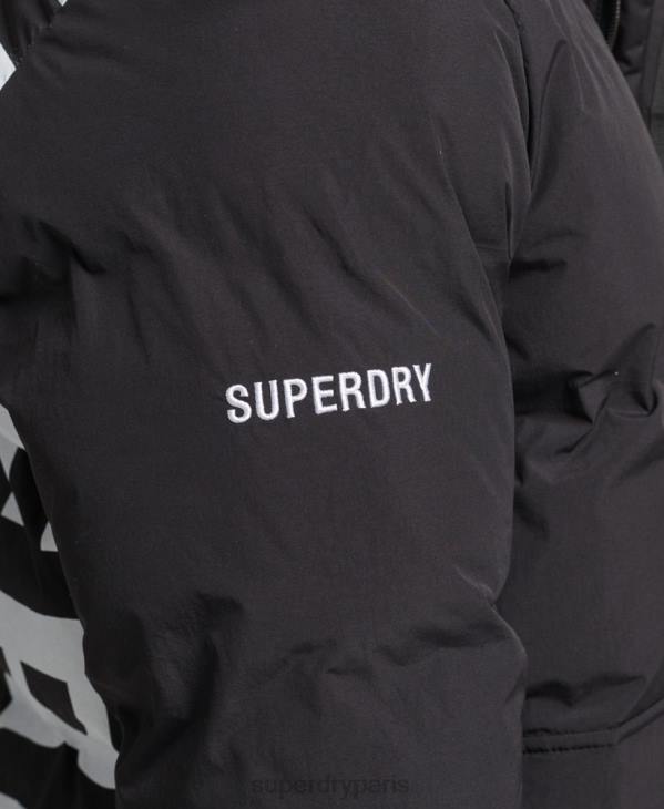 Superdry Hommes doudoune courte à coupe carrée D64Z4501 vêtements noir