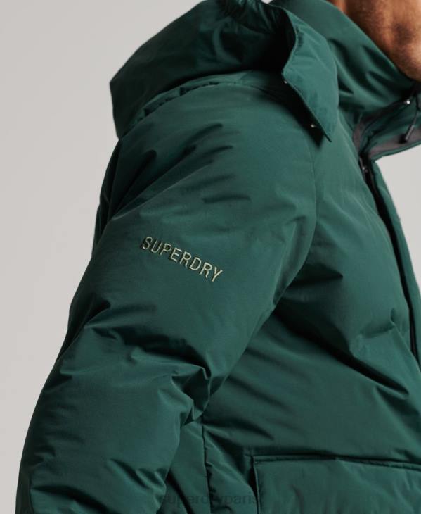 Superdry Hommes doudoune courte à coupe carrée D64Z5381 vêtements vert