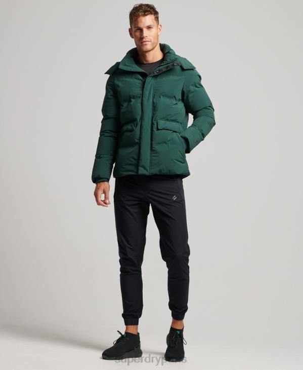Superdry Hommes doudoune courte à coupe carrée D64Z5381 vêtements vert