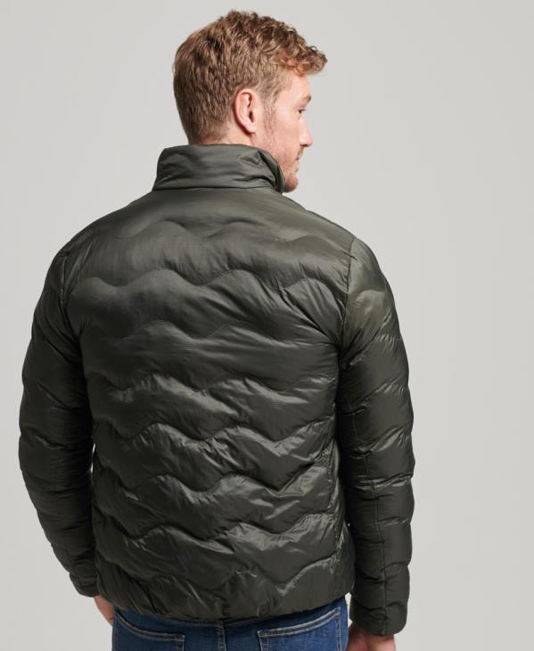 Superdry Hommes doudoune courte légère matelassée D64Z4499 vêtements vert