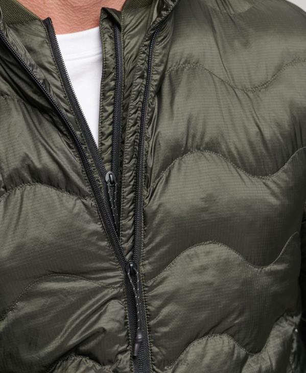 Superdry Hommes doudoune courte légère matelassée D64Z4499 vêtements vert