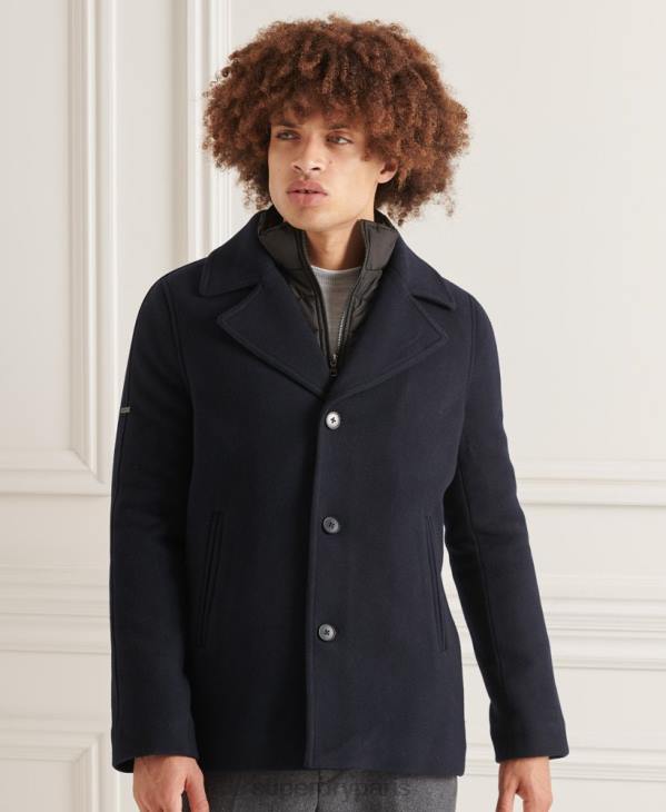 Superdry Hommes doudoune courte studios D64Z1036 vêtements marine