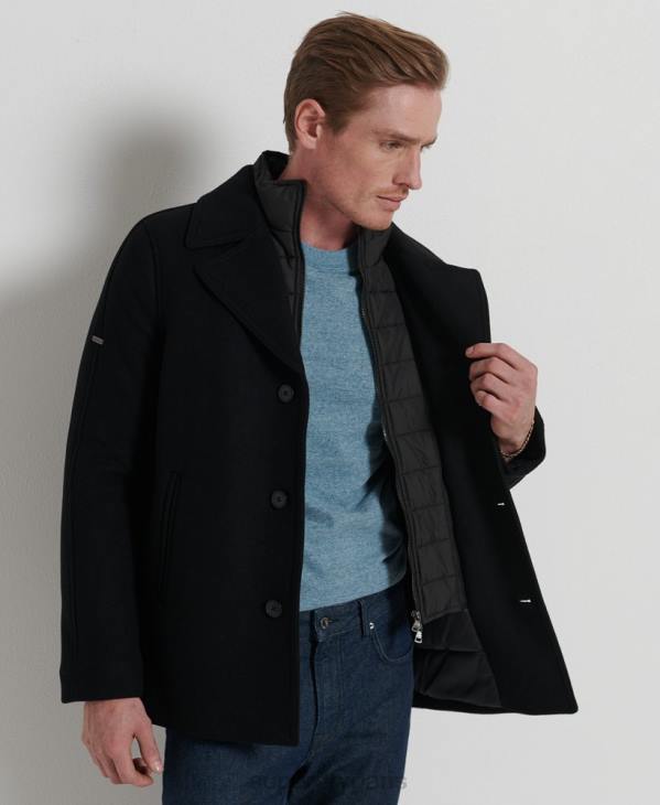 Superdry Hommes doudoune courte studios D64Z1145 vêtements noir