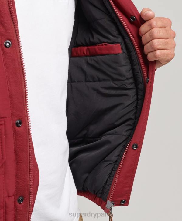Superdry Hommes doudoune de montagne D64Z4496 vêtements rouge