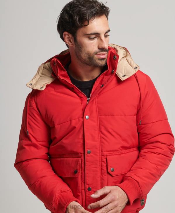 Superdry Hommes doudoune de montagne D64Z4685 vêtements rouge