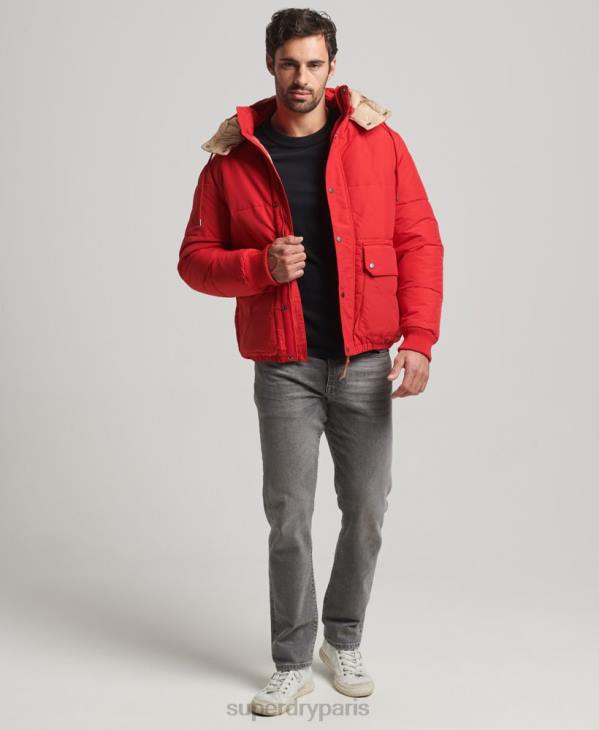 Superdry Hommes doudoune de montagne D64Z4685 vêtements rouge