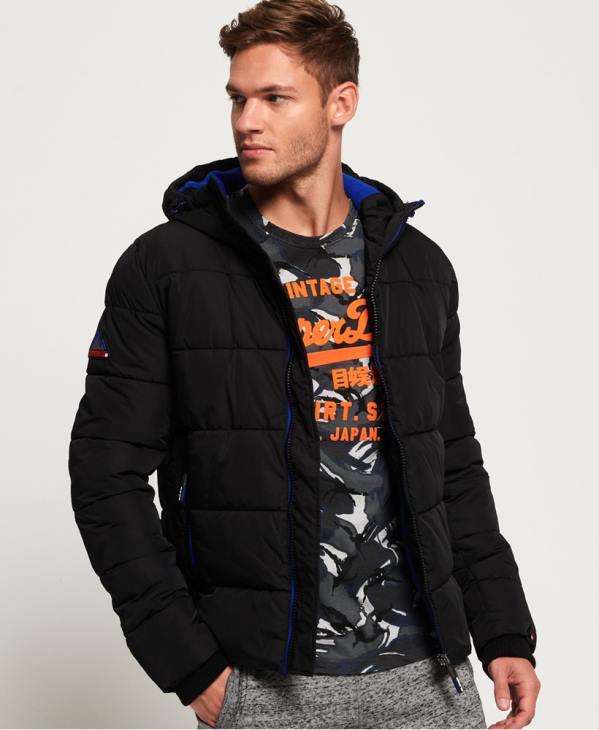 Superdry Hommes doudoune de sport D64Z1170 vêtements noir