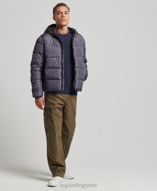 Superdry Hommes doudoune de sport D64Z4508 vêtements gris foncé