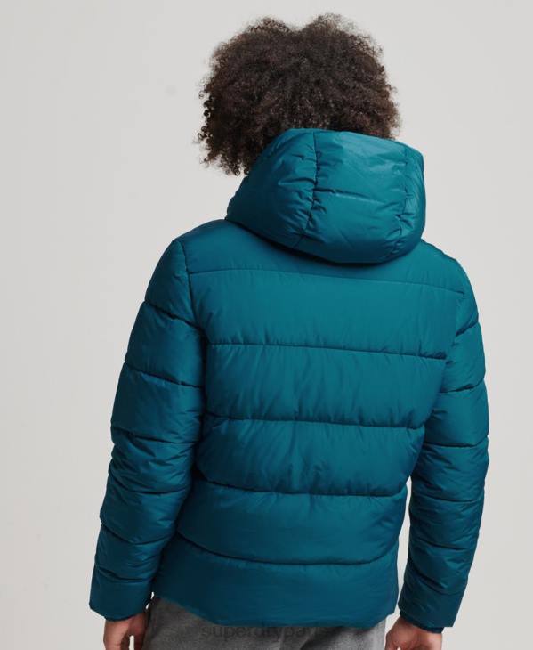 Superdry Hommes doudoune de sport à capuche D64Z1018 vêtements bleu