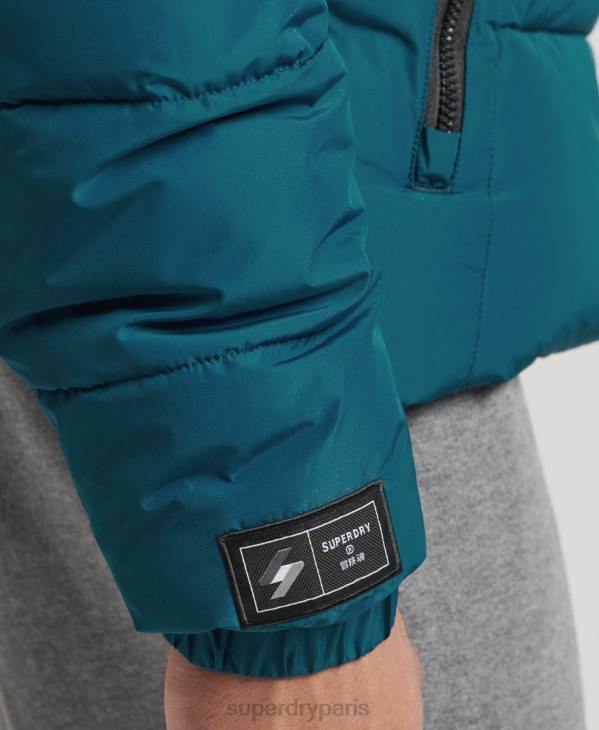 Superdry Hommes doudoune de sport à capuche D64Z1018 vêtements bleu