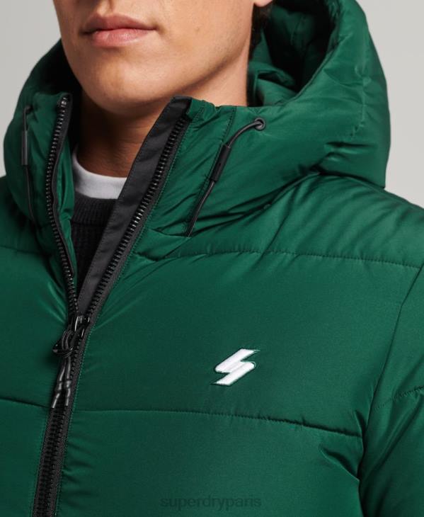 Superdry Hommes doudoune de sport à capuche D64Z1021 vêtements vert
