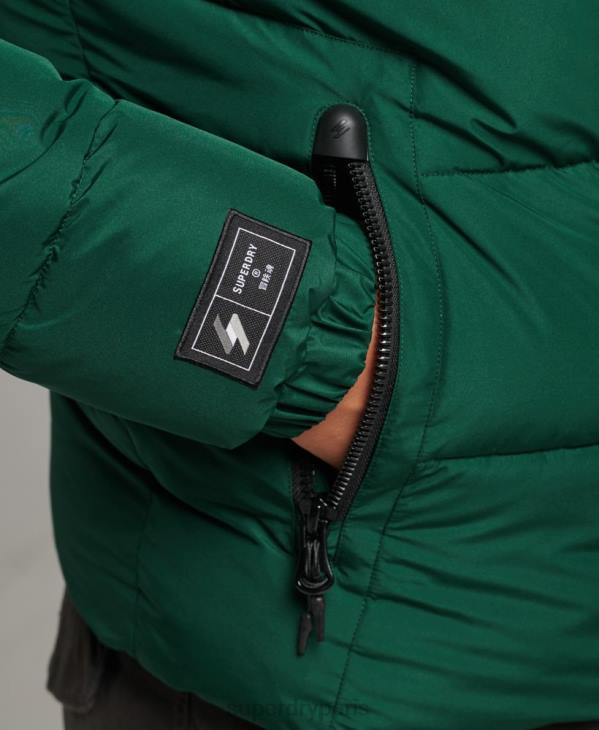 Superdry Hommes doudoune de sport à capuche D64Z1021 vêtements vert