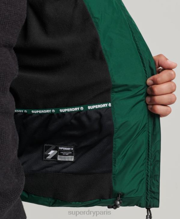 Superdry Hommes doudoune de sport à capuche D64Z1021 vêtements vert