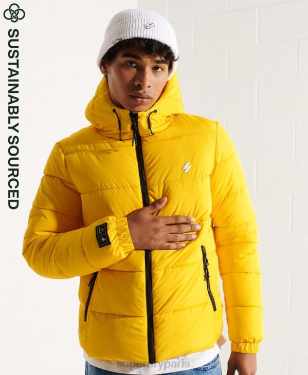 Superdry Hommes doudoune de sport à capuche D64Z1047 vêtements jaune