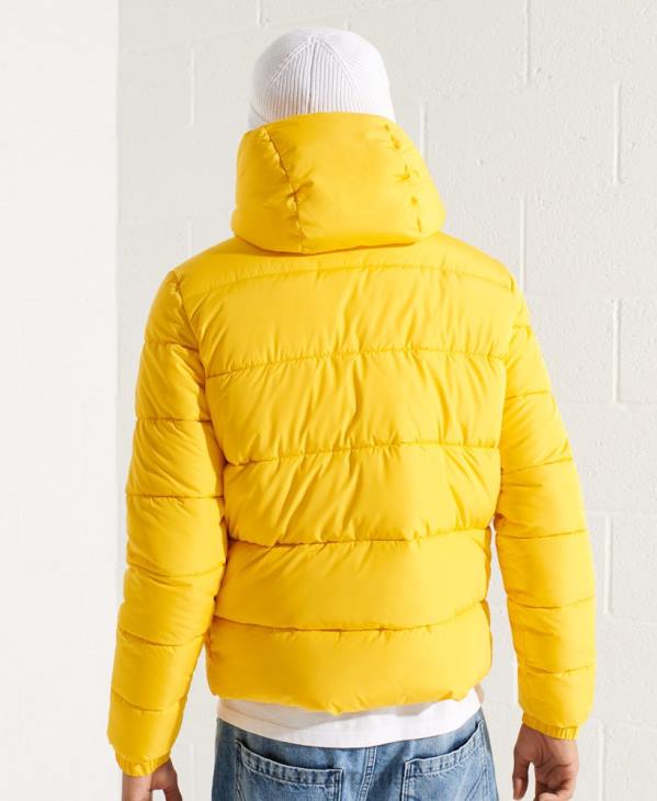 Superdry Hommes doudoune de sport à capuche D64Z1047 vêtements jaune