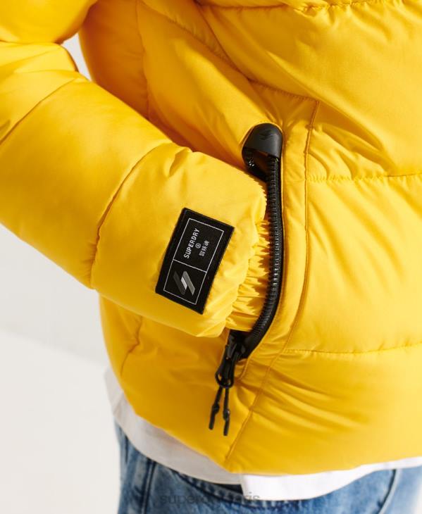 Superdry Hommes doudoune de sport à capuche D64Z1047 vêtements jaune