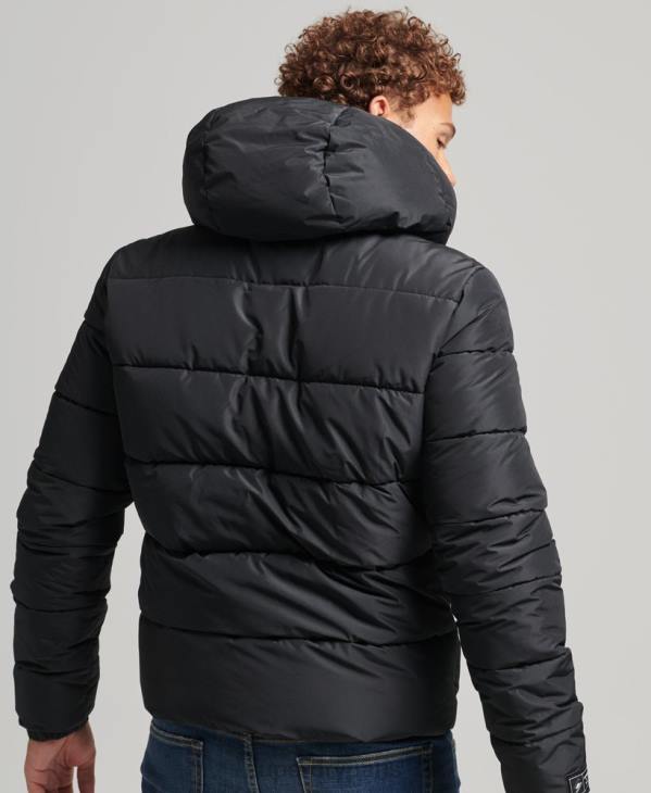 Superdry Hommes doudoune de sport à capuche D64Z1051 vêtements noir