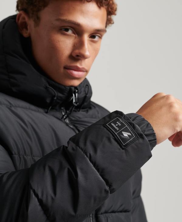 Superdry Hommes doudoune de sport à capuche D64Z1051 vêtements noir