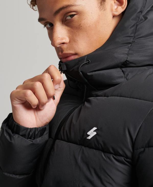 Superdry Hommes doudoune de sport à capuche D64Z1051 vêtements noir