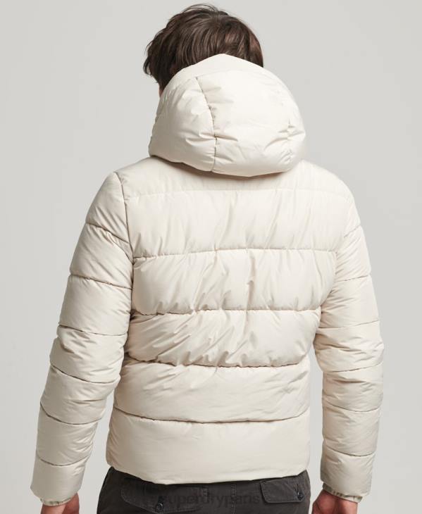 Superdry Hommes doudoune de sport à capuche D64Z1071 vêtements beige