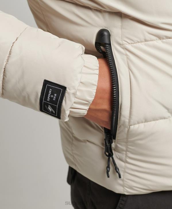 Superdry Hommes doudoune de sport à capuche D64Z1071 vêtements beige