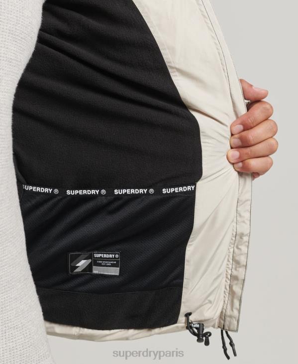 Superdry Hommes doudoune de sport à capuche D64Z1071 vêtements beige