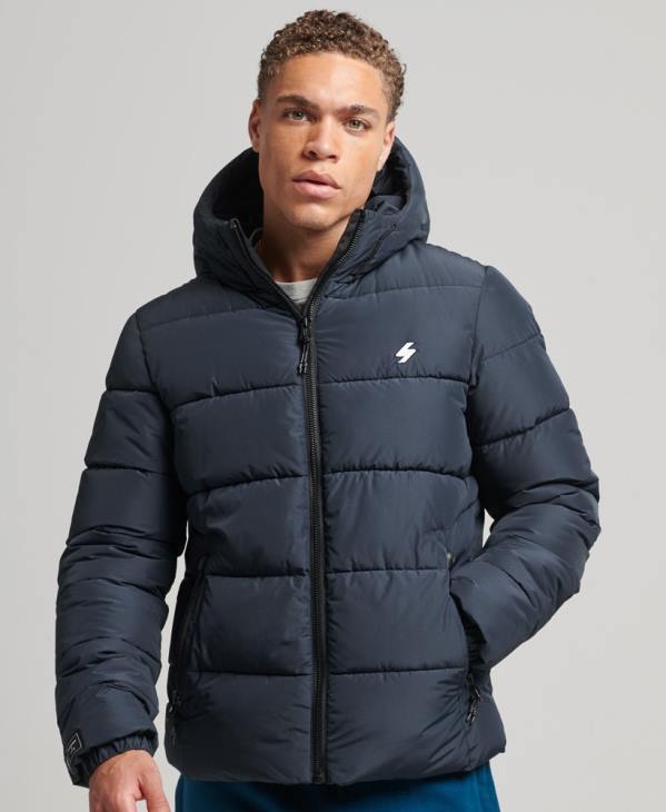 Superdry Hommes doudoune de sport à capuche D64Z1089 vêtements marine